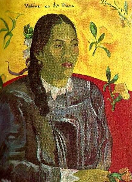 Paul Gauguin vahine med gardenia Spain oil painting art